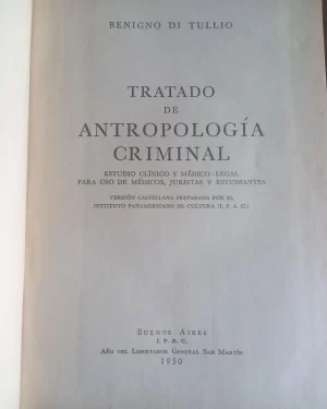 TRATADO DE ANTROPOLOGÍA CRIMINAL