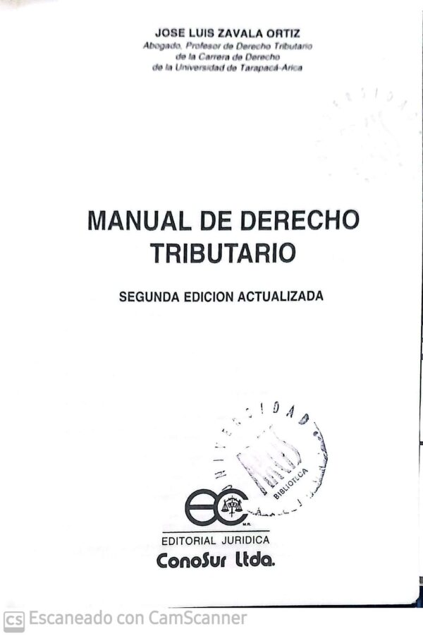 Manual de Derecho Tributario- Segundo Edición Actualizada