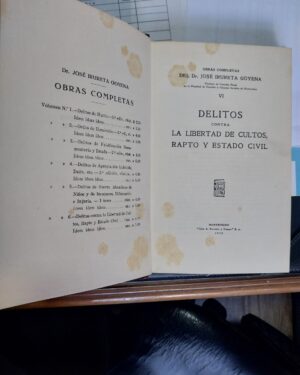 Delitos contra La Libertad de Cultos, Rapto y Estado Civil