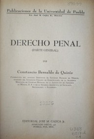 DERECHO PENAL - Parte General
