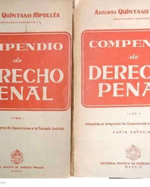 COMPENDIO DE DERECHO PENAL - 2 Tomos