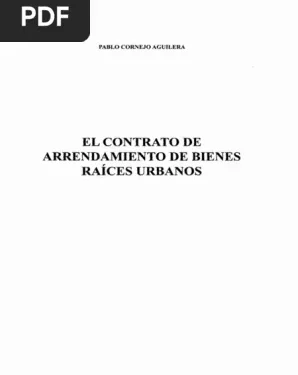 Contrato de Arrendamiento Bienes Raíces Urbanos